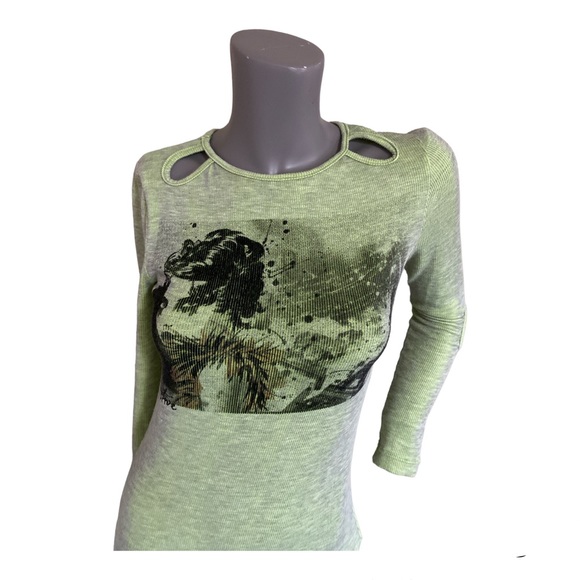 Long elegant light green dress - Picture 3 of 3